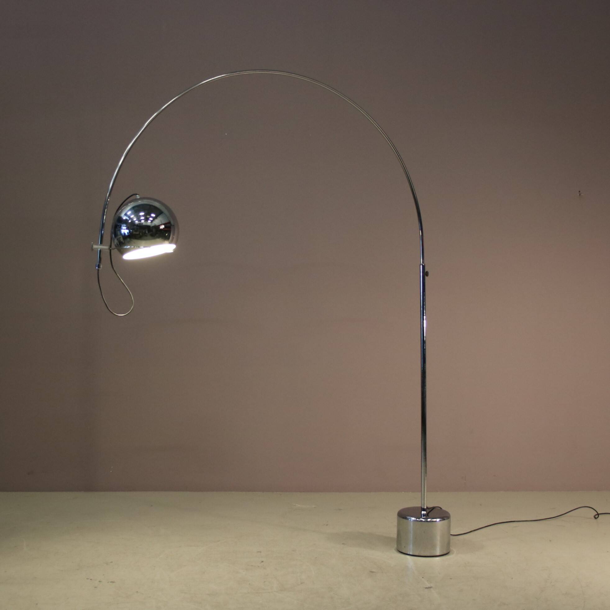 1970s Large adjustable arc lamp by Gepo, Netherlands
