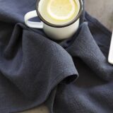 Blue Caviar Washed Linen Torchon
