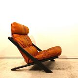Ueli Berger for De Sede DS80 Lounge Chair, Tanned Leather