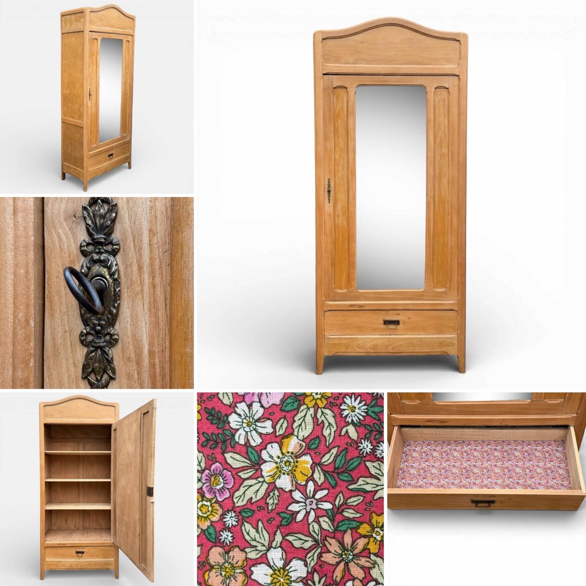 Armoire parisienne art déco miroir biseauté 1920