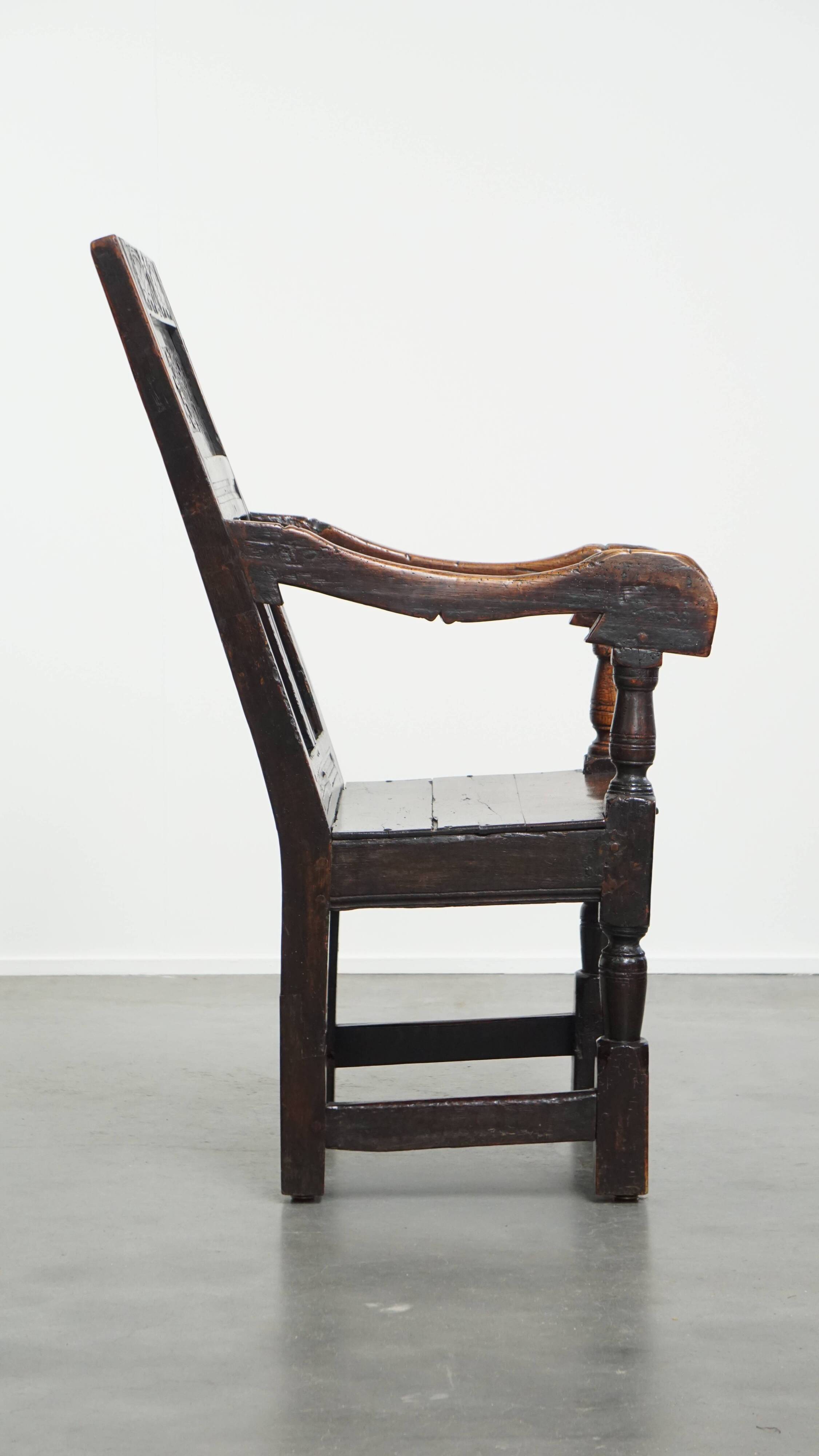 Antique Oak Wainscot Chair / Side Chair from the 17th Century