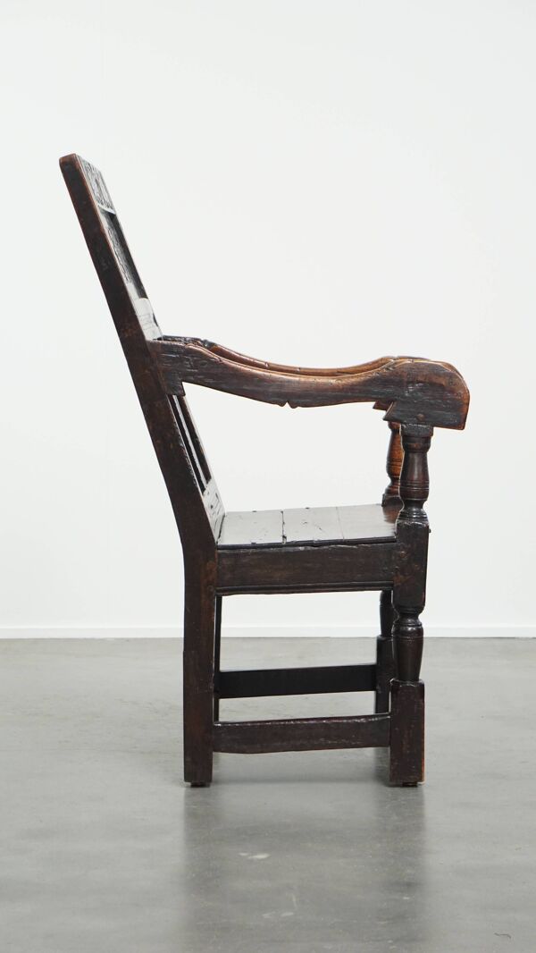 Chaise / chaise d'appoint en chêne antique du XVIIe siècle