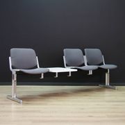 Grey aluminium bench, Danish design, 1960s, production: Denmark