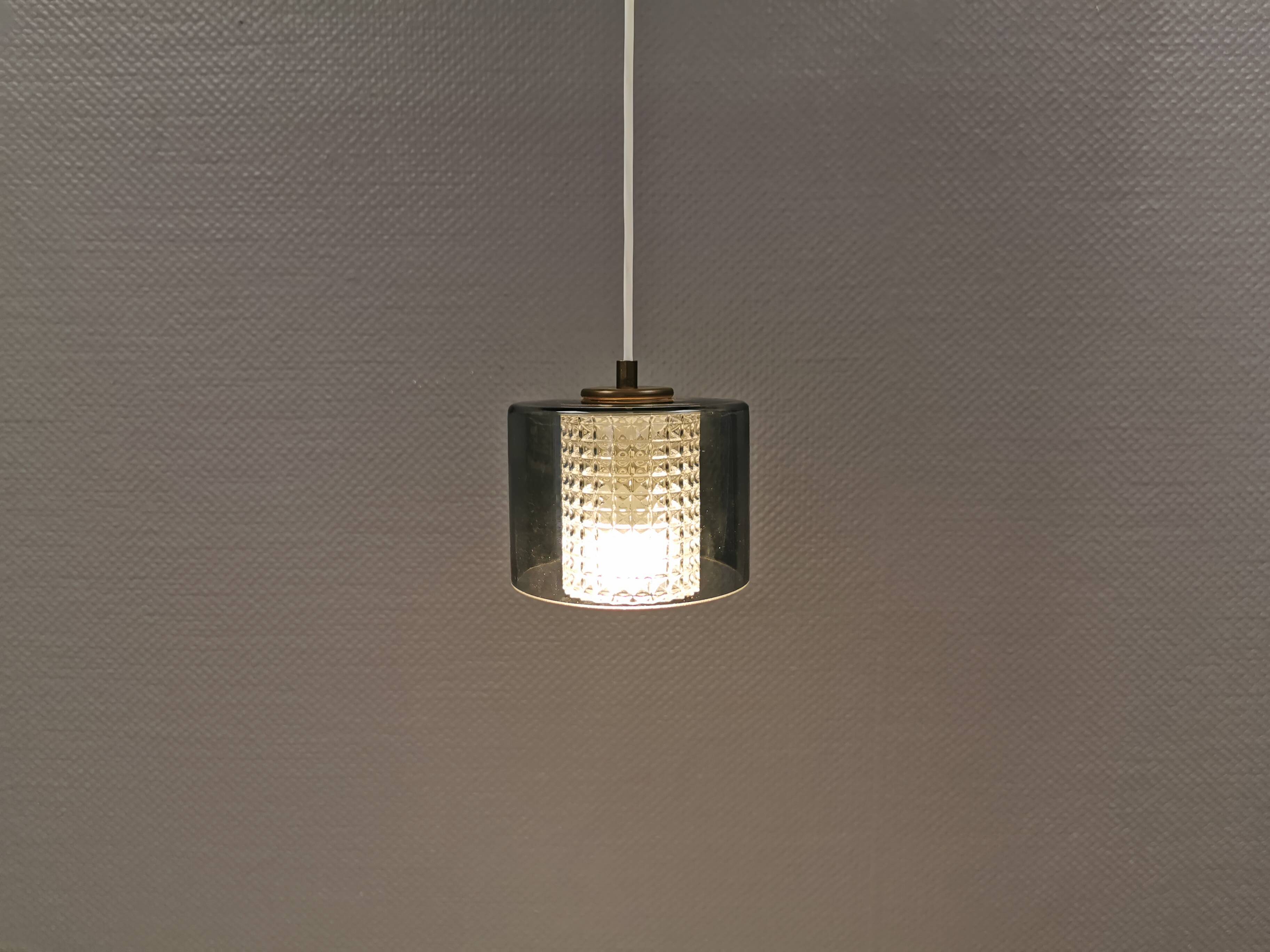 Swedish hanging lamp from Orrefors glassworks