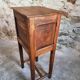French antique walnut bedside table – 1 drawer and cupboard – 32×42×89 cm