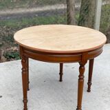 90cm Solid Wood Half Moon Folding Round Table