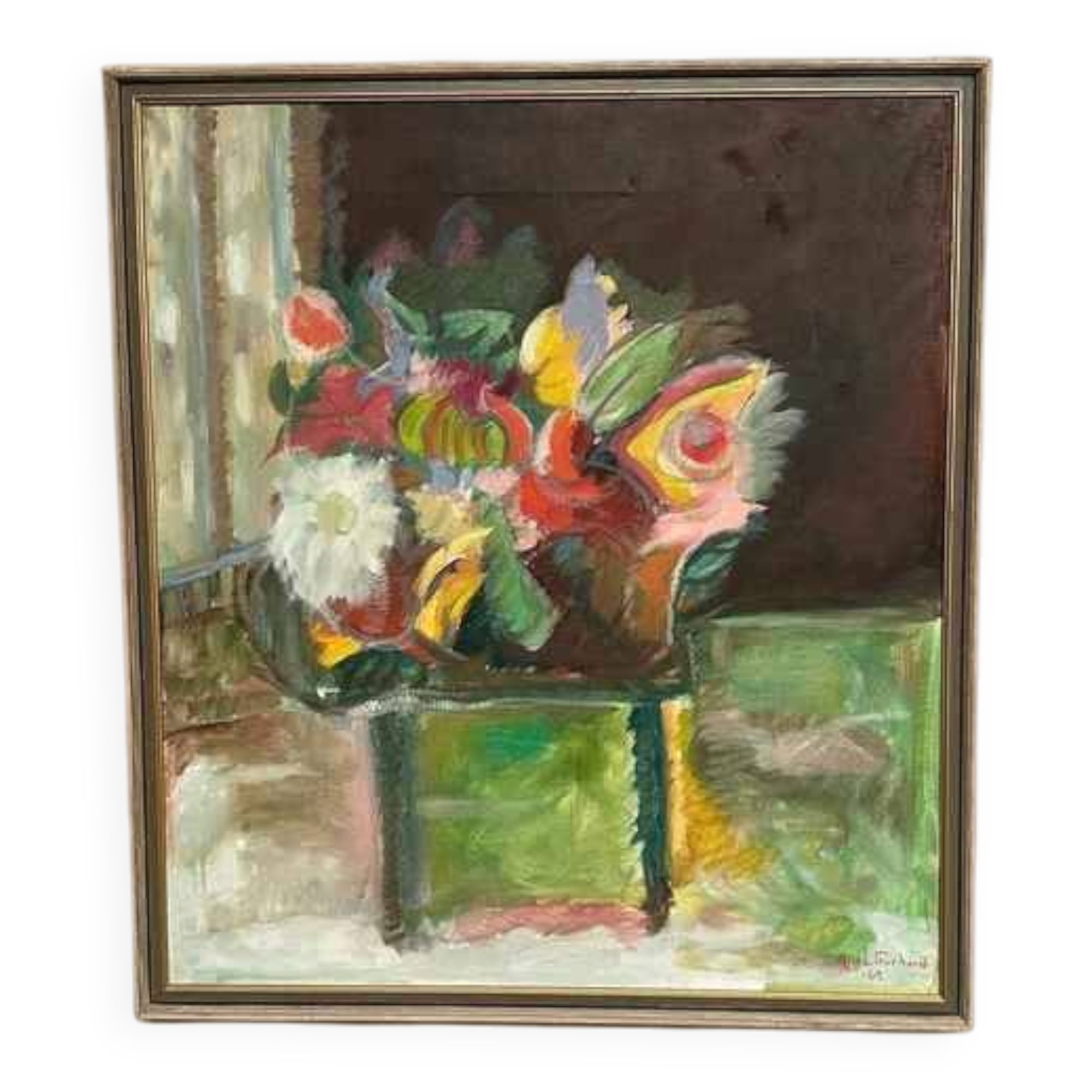 Original European Oil On Canvas – “Still Life” By Ante Gerhard