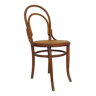 Bistro chair in wood and canework. The 50's