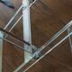 Folding side table in plexiglass with removable top – Vintage design