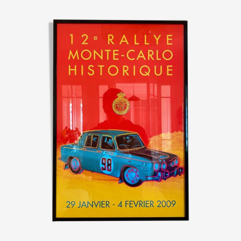 Original poster 12th Monte Carlo Historic Rally 2009 by Federall - Small Format - On linen