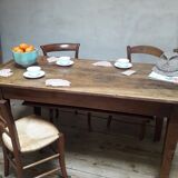 Solid walnut kneading table old XIX°