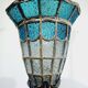 Blue glass pendant light