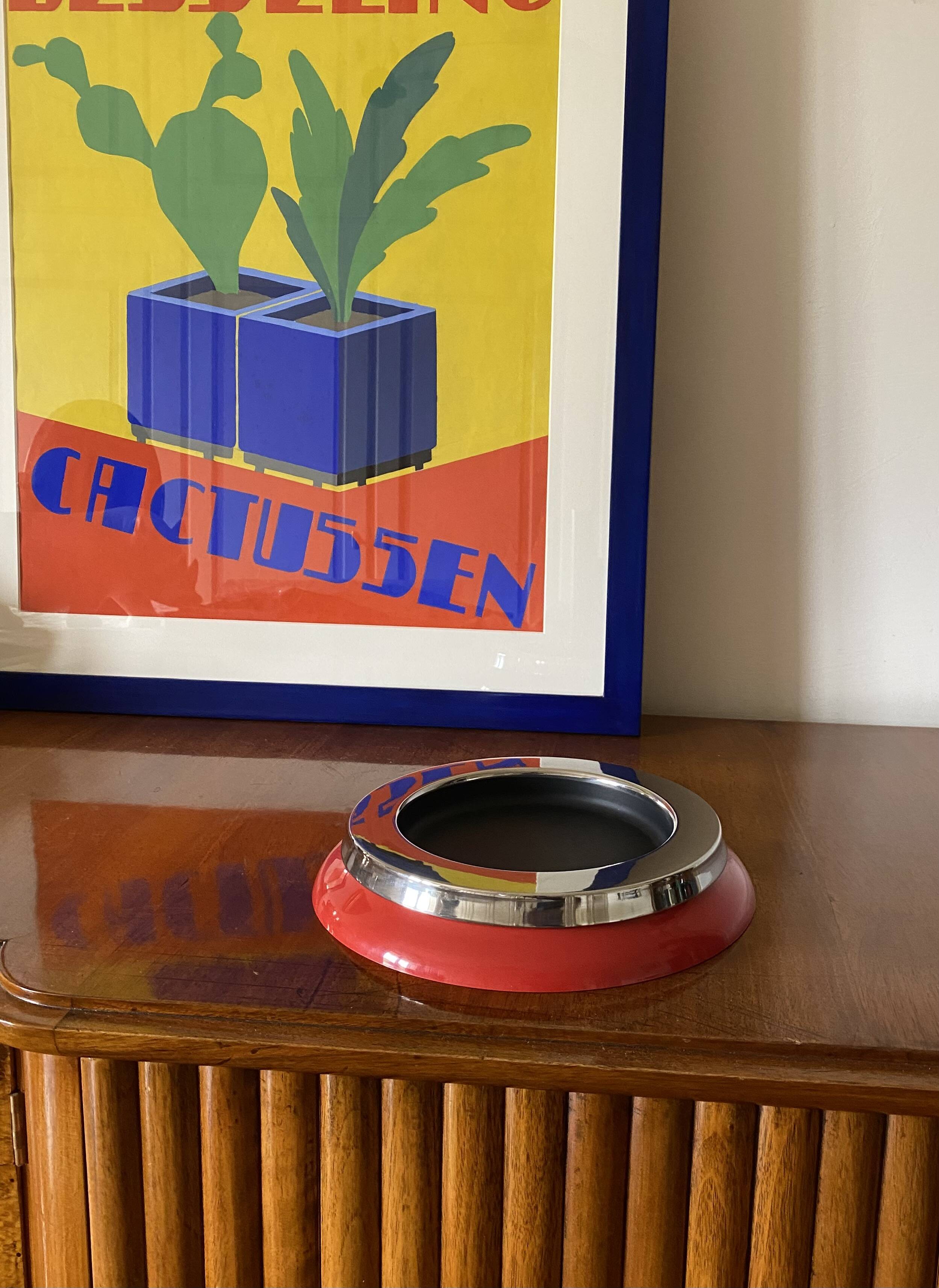 Sergio Asti, mod.4635 red ashtray / catchall, Kartell Italy 1967