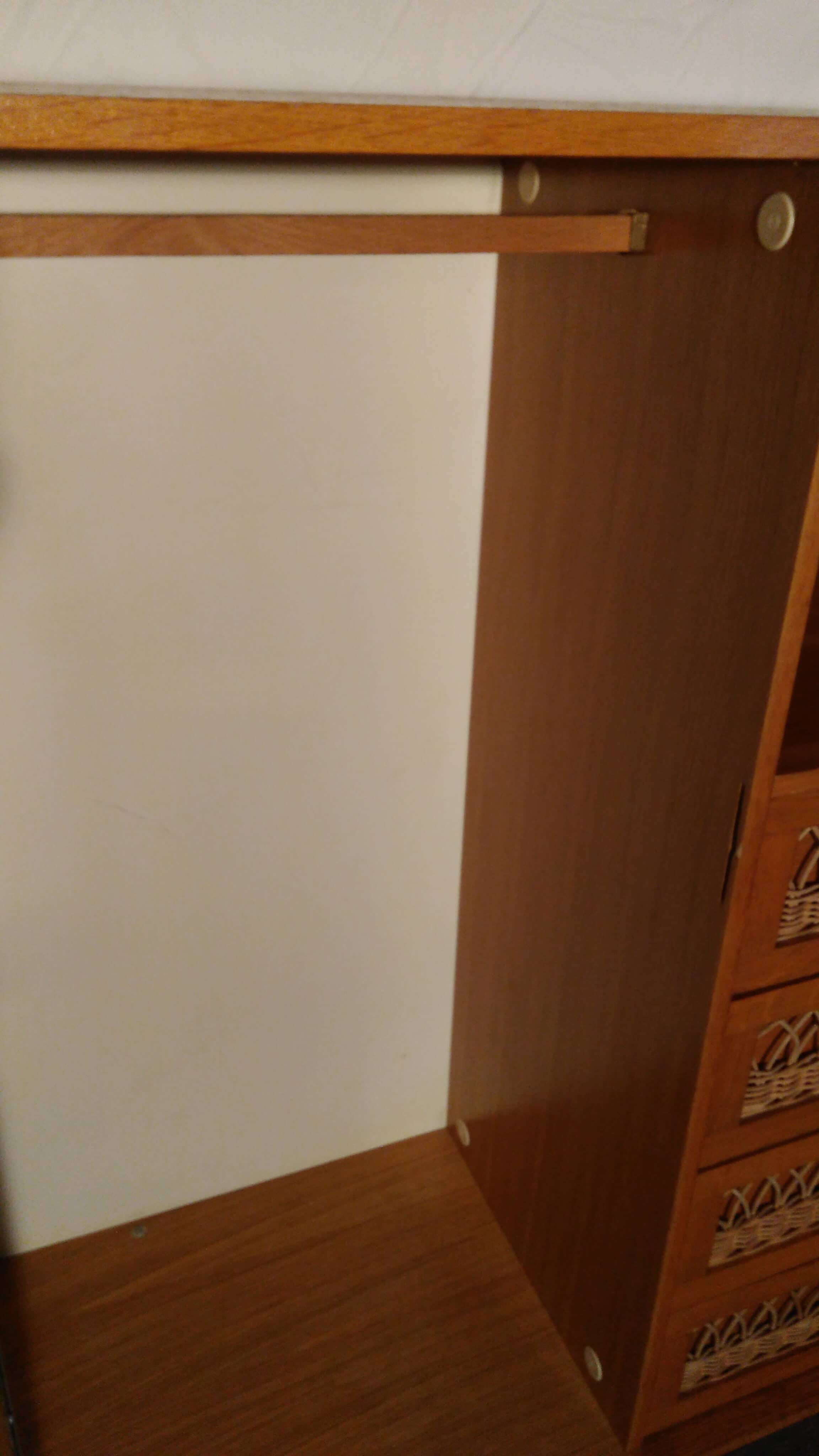 Vintage rattan wardrobe