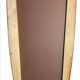 Miroir Art Déco en laiton de forme libre 78 cm