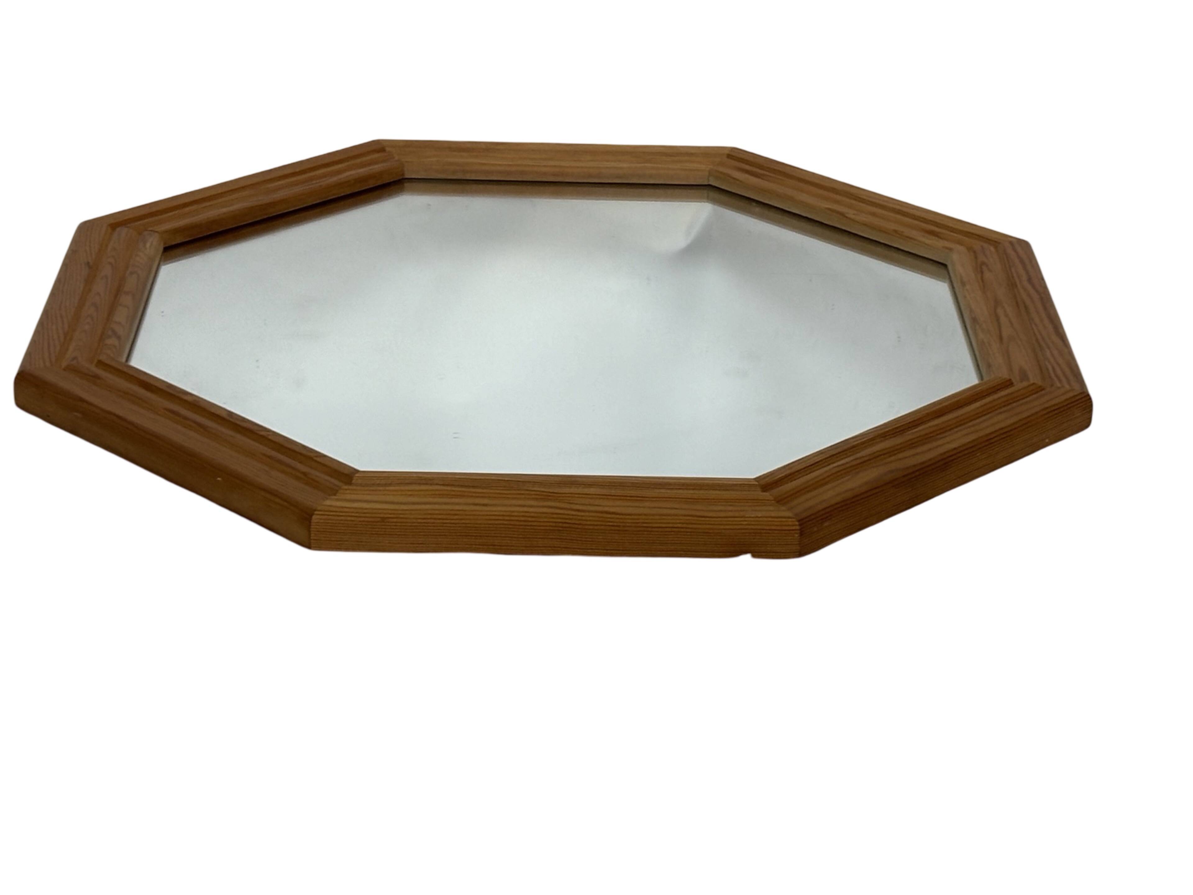 Vintage 70s Pine Mirror Swedish Design