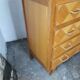 Vintage chest of drawers, compass legs, light wood