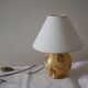 Pied de lampe boule à poser de table de chevet d’appoint en verre – impression florale e