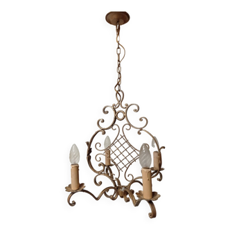 Bronze Cross chandelier, 1940s