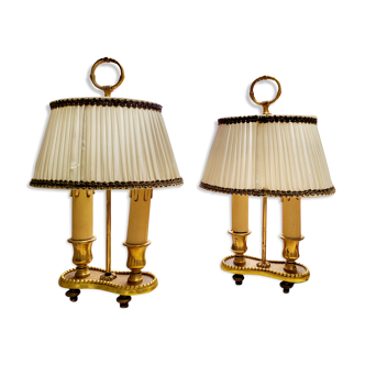 Pair of hot water bottle lamps