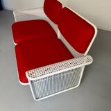 Old 2 seater sofa Italian design from the 70s Talin Vicenza metal per