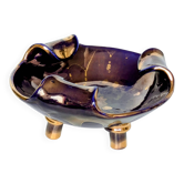 Tripod Ashtray Dish in Ceramic - Alcy Paris - Lustrous Enamel and Gold