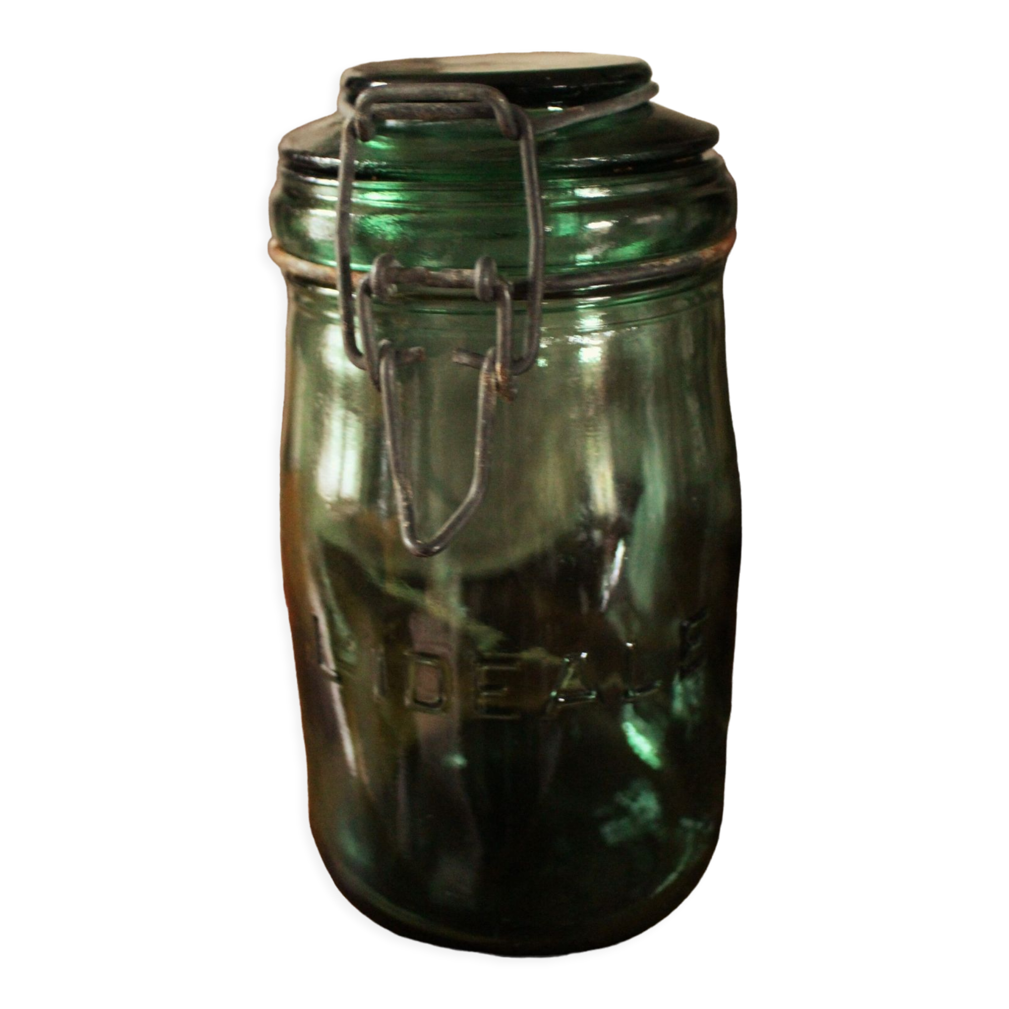 Ideal Green Glass Jar 1L
