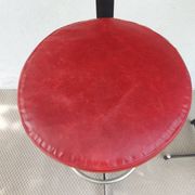 pair of high stools, leather, vintage, industrial