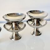 Set of 6 vintage Guy Degrenne stainless steel ice cream or sorbet cups