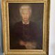 Large old portrait oil on canvas framed