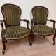Paire de fauteuils style Louis XV en acajou époque XIXeme
