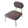 Low armchair Tikammon in solid oak