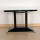 Table d'appoint Art Déco Bauhaus en laque noire et chrome, Autriche, années 1920.