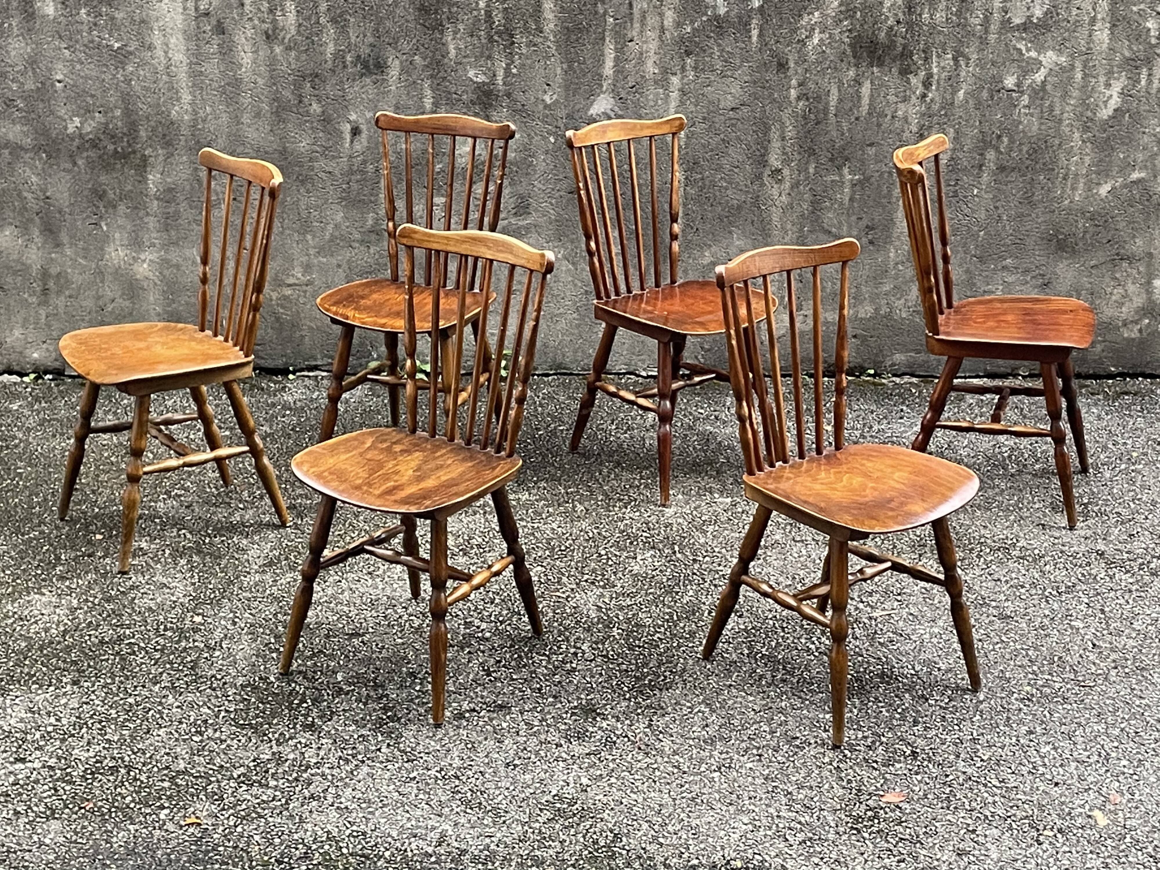 Set of 6 Baumann bistro chairs