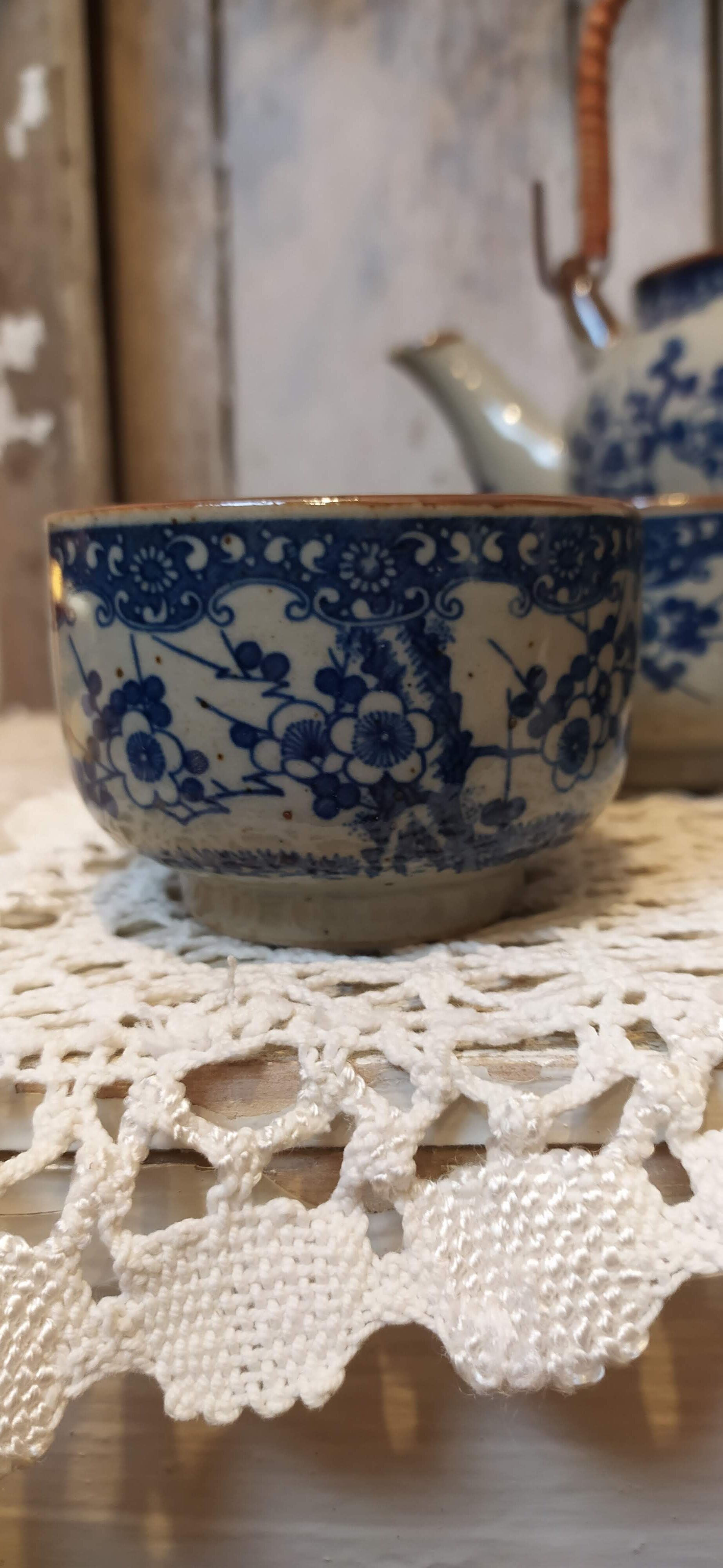 Tea service or cherry blossom coffee from Japan