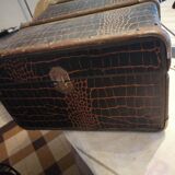 Old 1930s crocodile effect suitcase