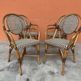 4 chaises Bistrot Parisienne Paris Rotin & scoubidou