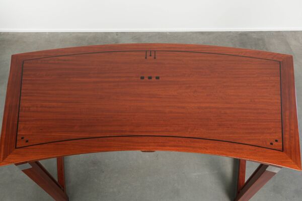 Bureau d'écriture/ bureau de bureau courbé et luxueux au design Art Déco