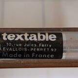 Folding tray with vintage wheels Textable in white formica