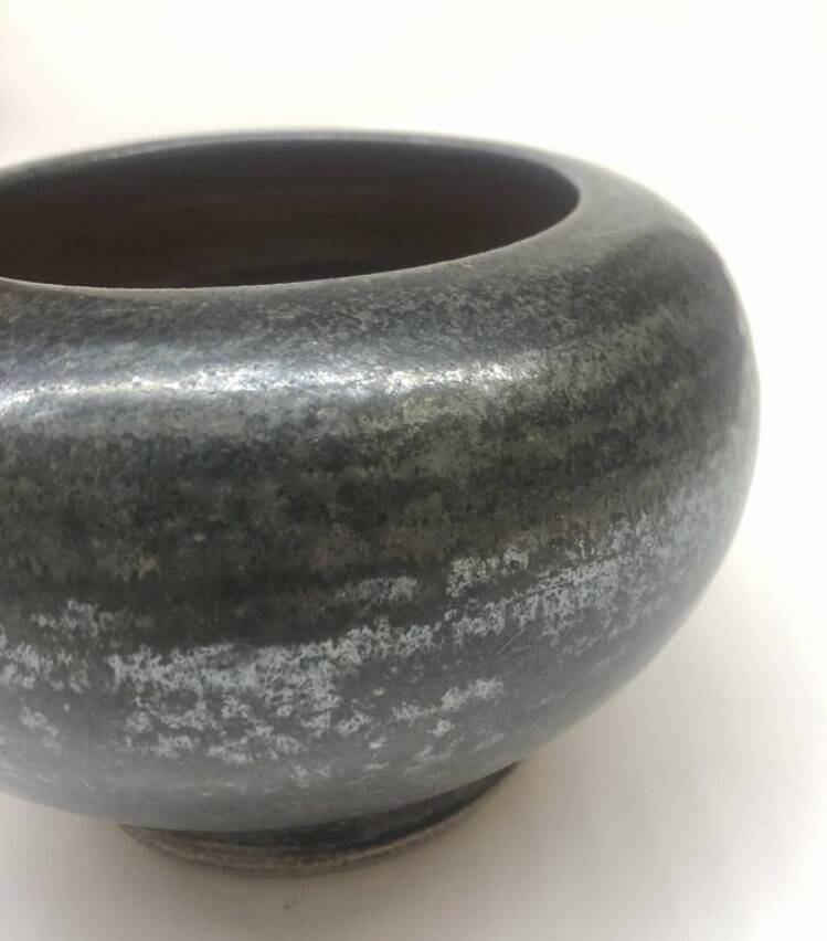 Glazed ceramic vase signed Pitot