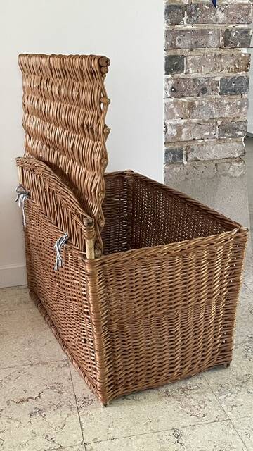 Vintage Rattan Chest Basket