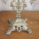Pair of old candlestick candle holder