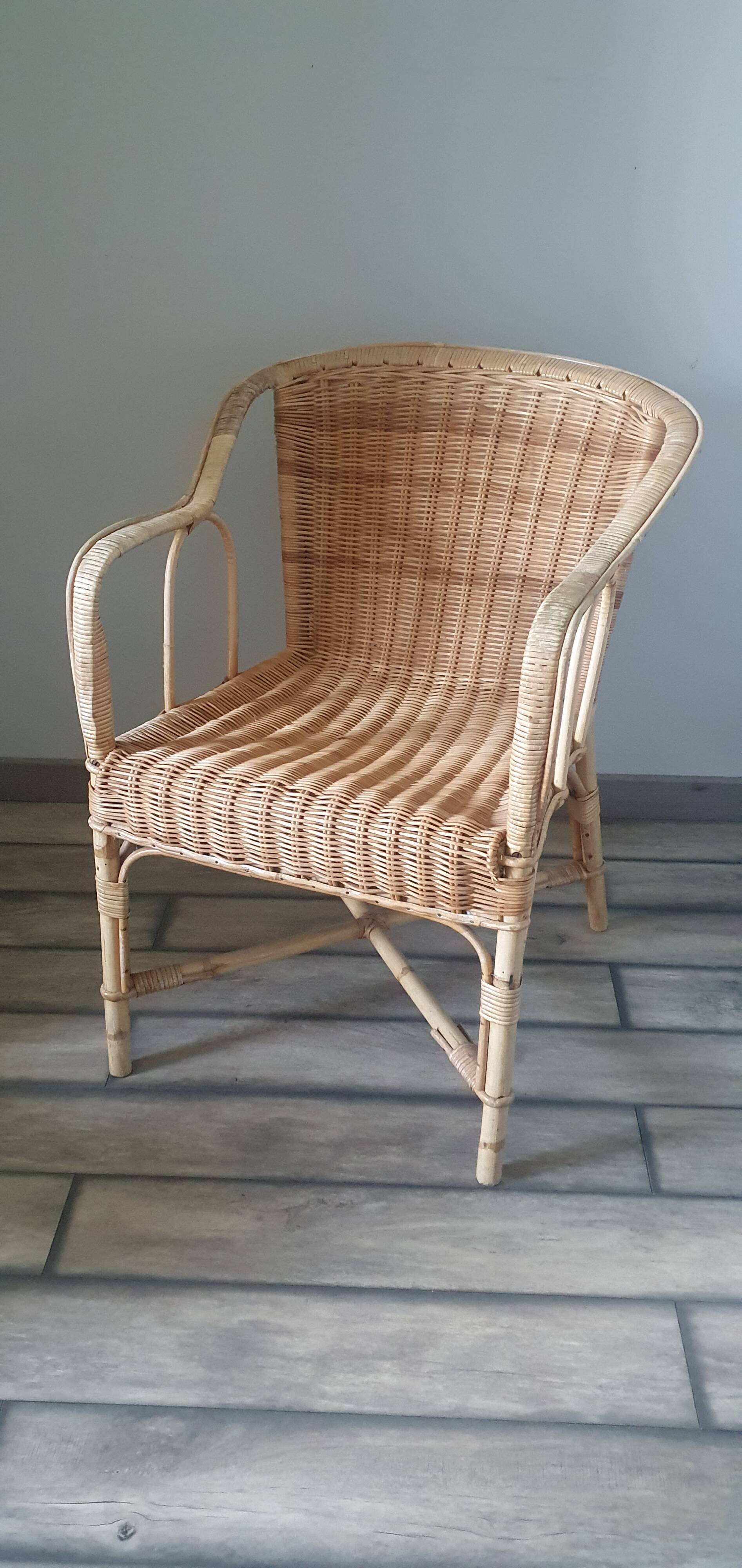 Rattan armchair
