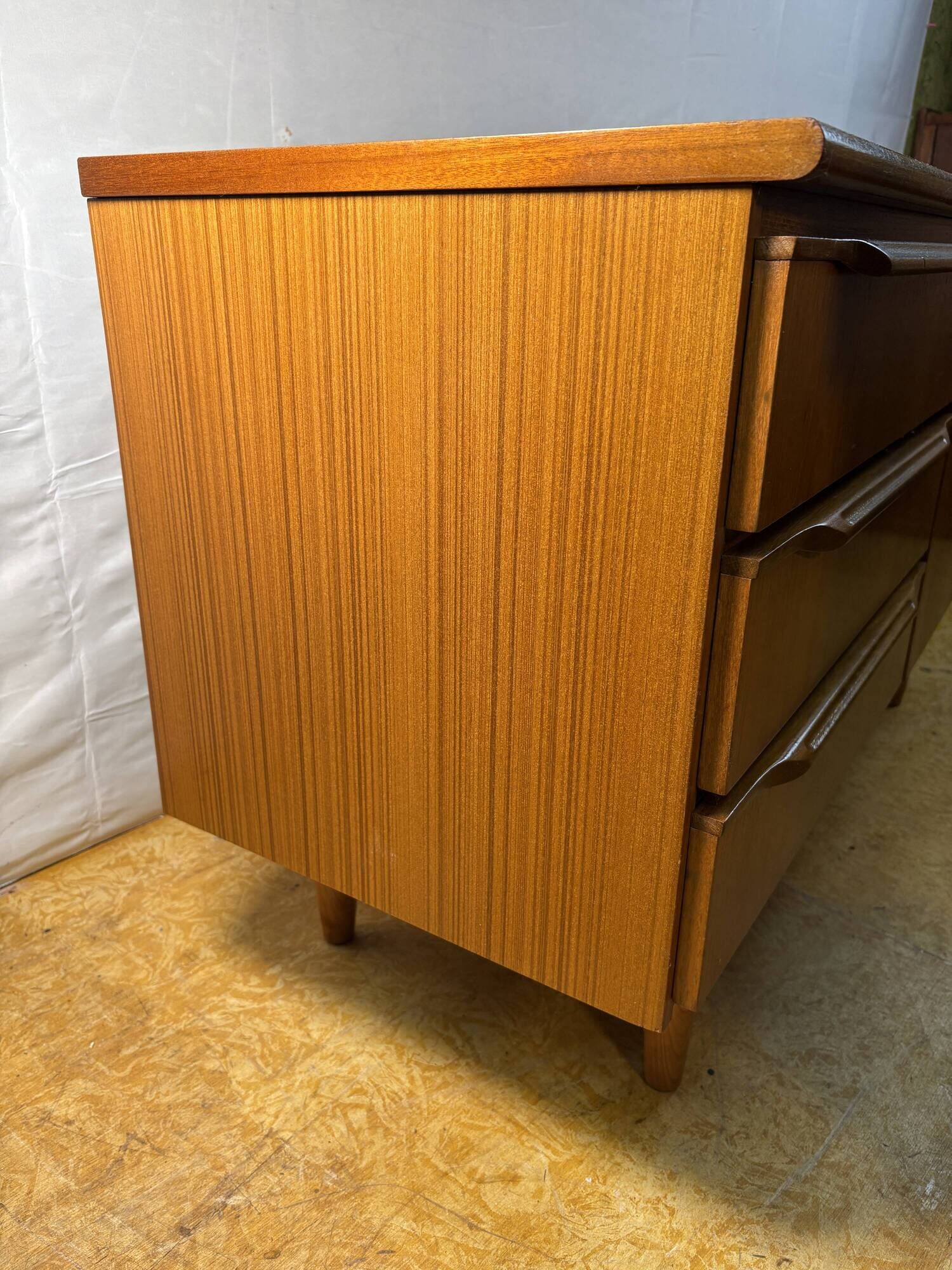 Mid-Century Retro Vintage Teak Sideboard by Sakol 1960  Danish Design Influ