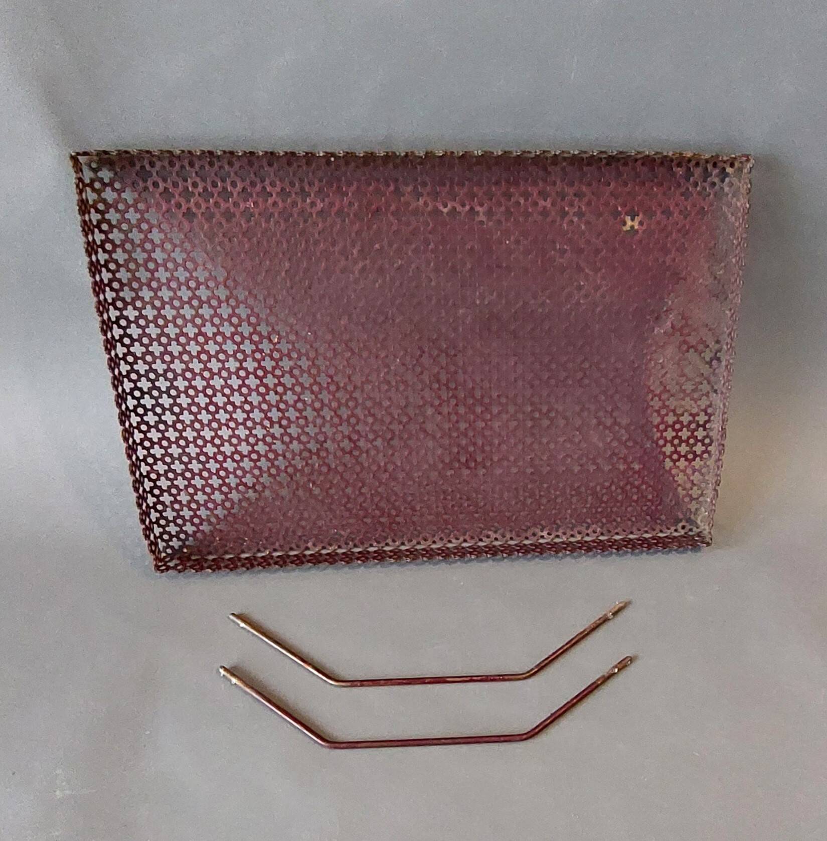 Especially table tray in perforated metal 1950.