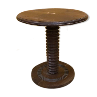 Table d,appointed round all wooden with central foot turned WAY NOT VIS.