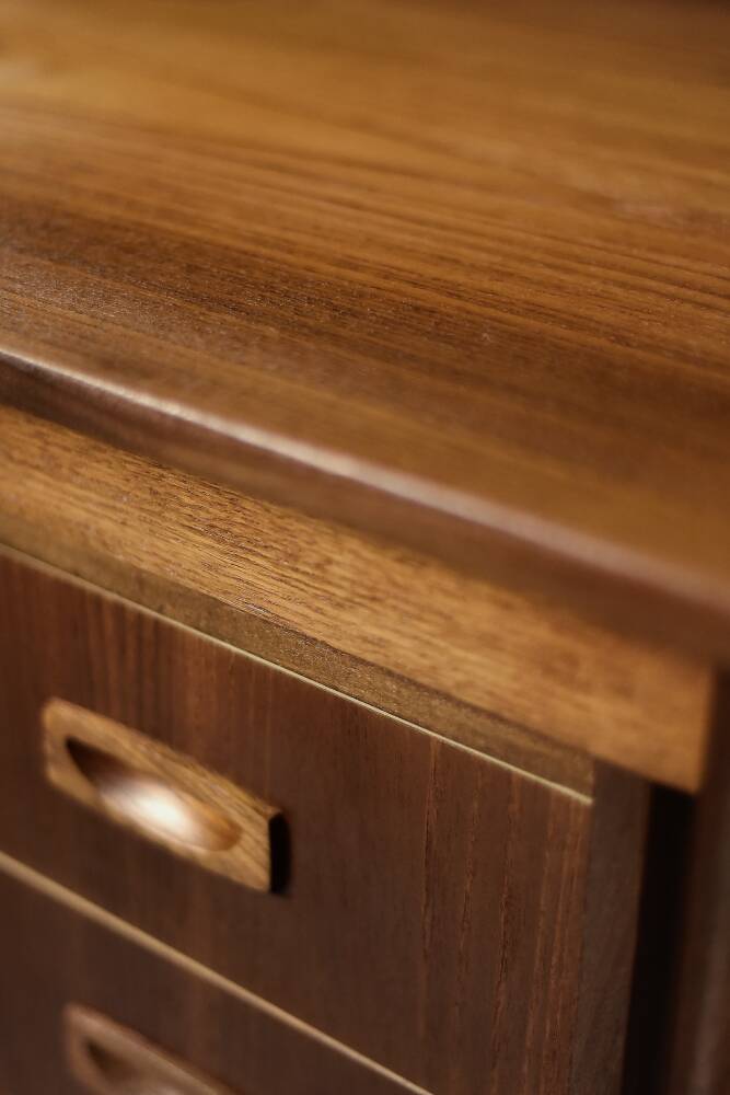 Vintage Scandinavian modern teak desk from the 1960s with drawers.