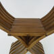 Chaise Savonarola vintage en noyer, Italie, 1970s