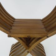 Chaise Savonarola vintage en noyer, Italie, 1970s