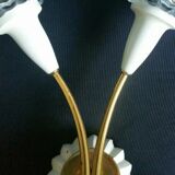 Sconce gold metal artichokes and glass